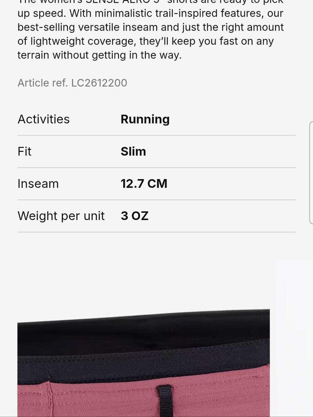 Sense Aero 5" Short - Picture 3 of 3